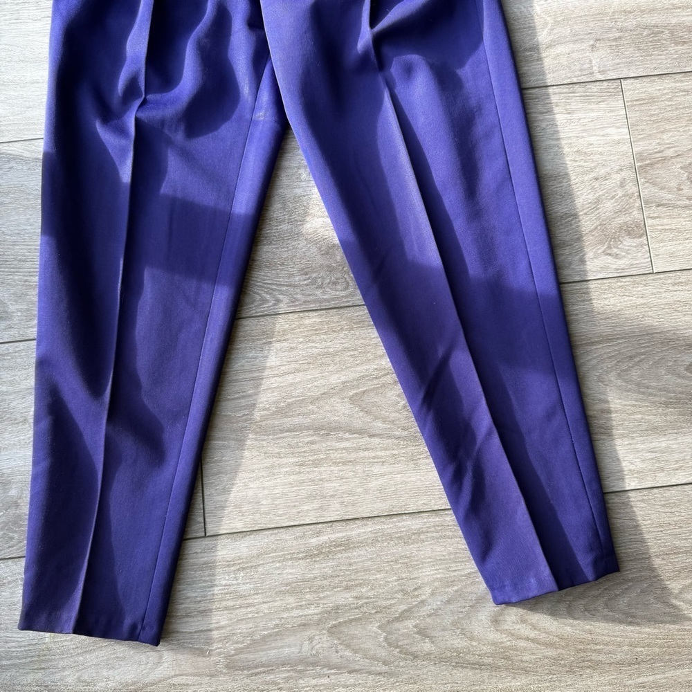 Vintage Vertigo Pour La Ville Pure Wool High Waist Pleated Front Trouser Pants - Picture 3 of 13